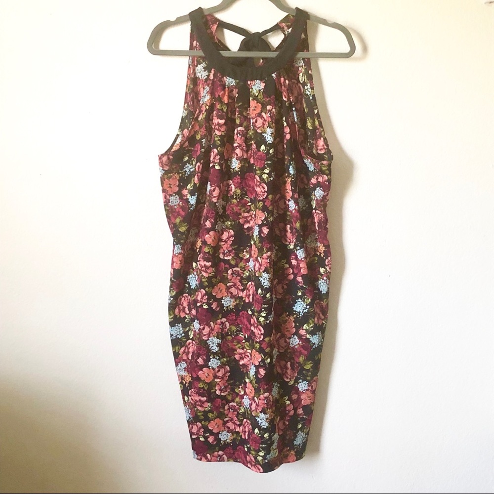 Merona Floral Tie Vintage Inspired Swing Dress